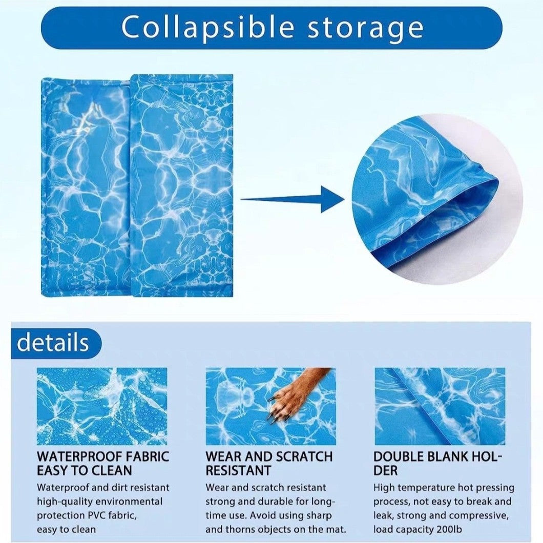 Water-wave-pattern Pet Gel-sponge Cooling Mat