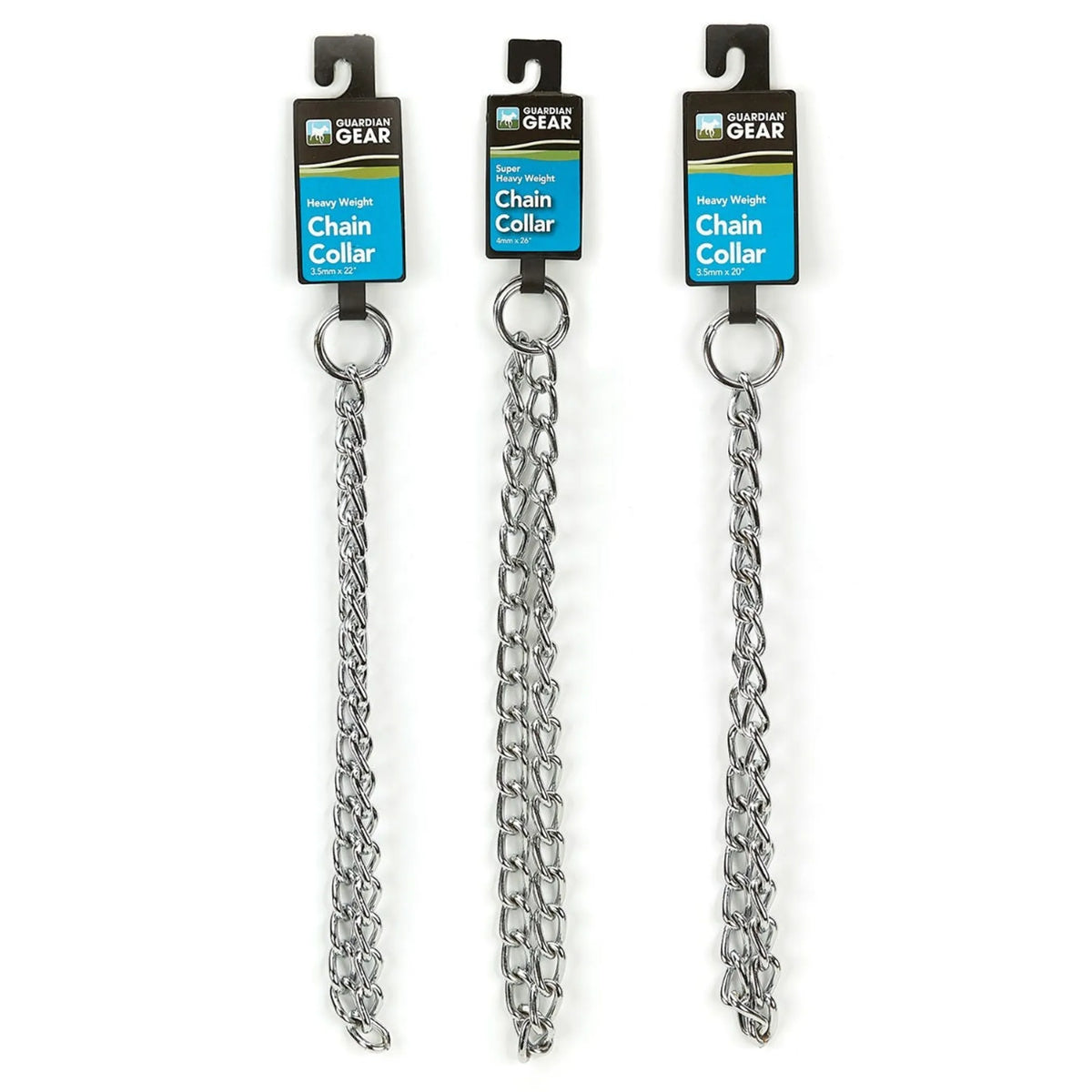 GG XLt Wt Chain Collar 12In 2mm