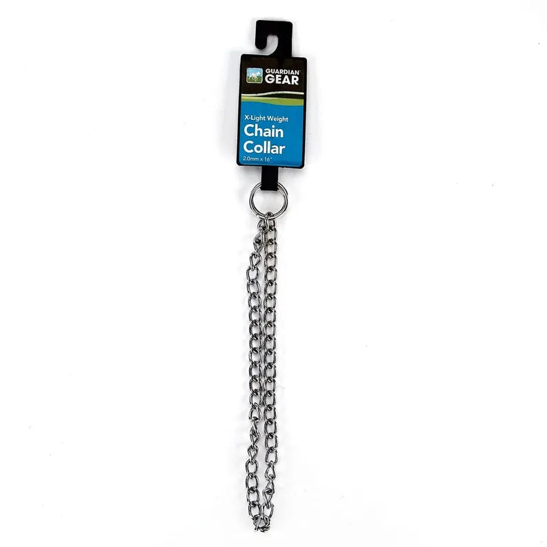 GG XLt Wt Chain Collar 16In 2mm