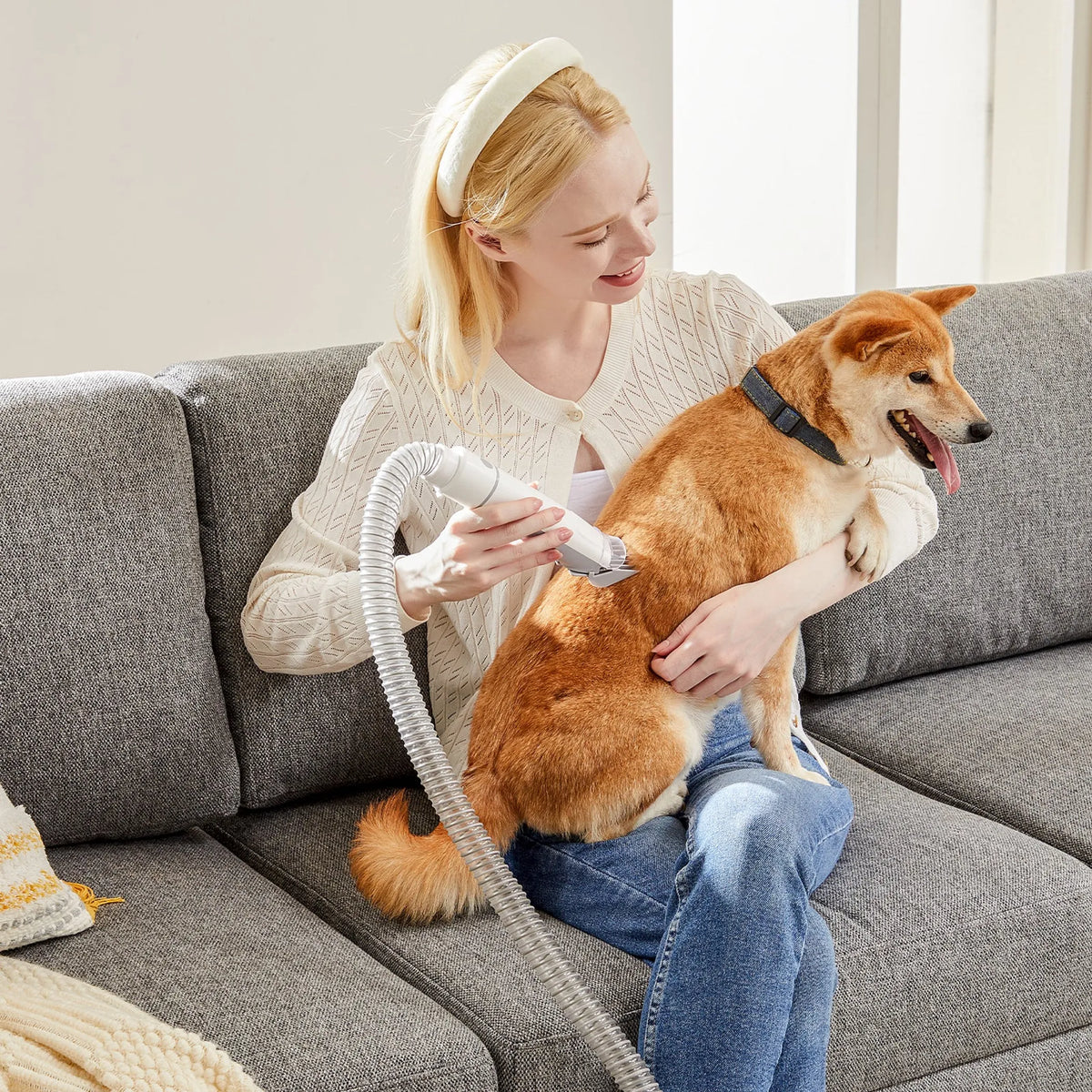 Professional Pet Grooming Clippers with 2.5L Cup, 3 Suction Modes