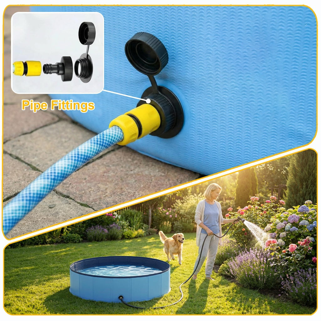 Foldable Dog Pool, Collapsible Dog Swimming Pool Hard Plastic Portable Pets Bath Tub For Dogs And Cats, Pet Wading Pool For Indoor Outdoor Backyard