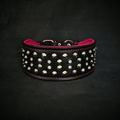 "Crystal" 2.8 inch wide soft leather collar