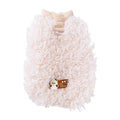 The Fluffy Sheep Wool Pet Vest, The Cute Panda Badge And The Warm Winter Coat Are For Small Cats And Dogs