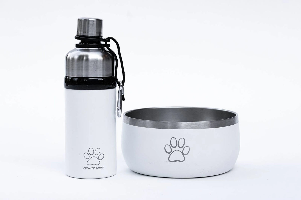 Pet Water Bottle & Dog Bowl Set