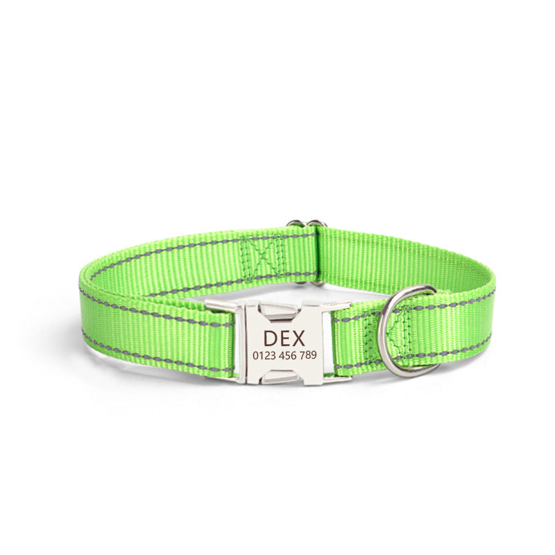 Nylon Reflective String Dog Collar