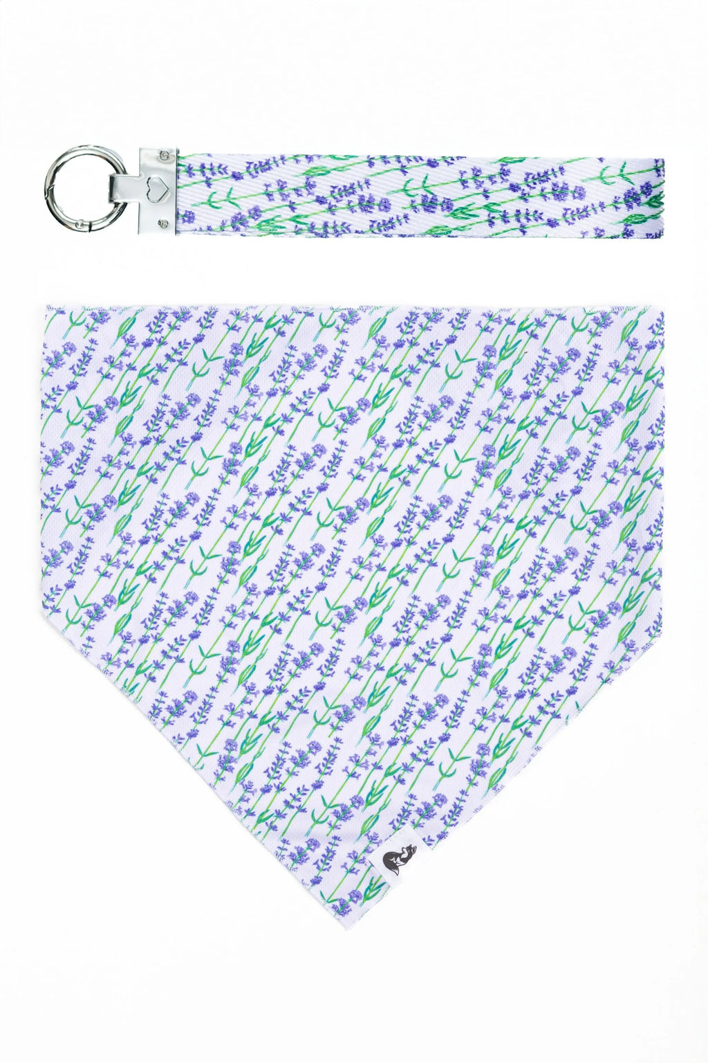 Lavender Blooms Dog Bandana & Matching Keychain