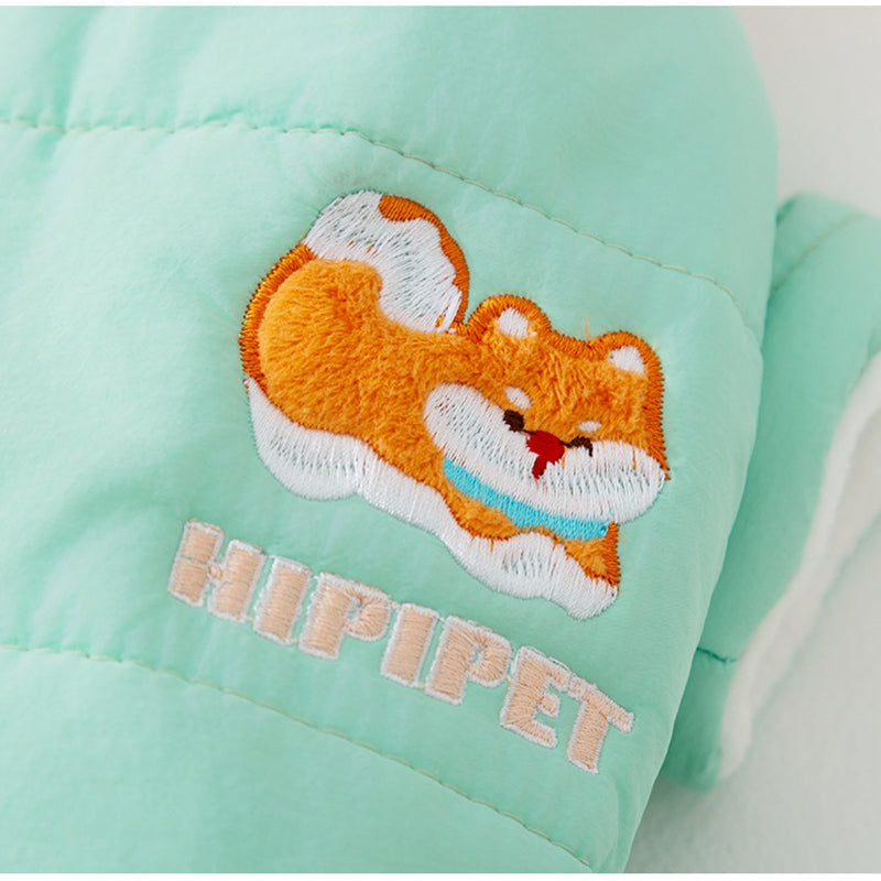 Autumn And Winter Corgi Dog Clothes With Removable Caps, Thick And Warm Four-legged Cotton Clothes, Medium-sized Dog Pet Clothing