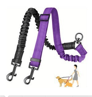 One Leash Two Large Dog Leash And Anti Tangle Bite Resistant