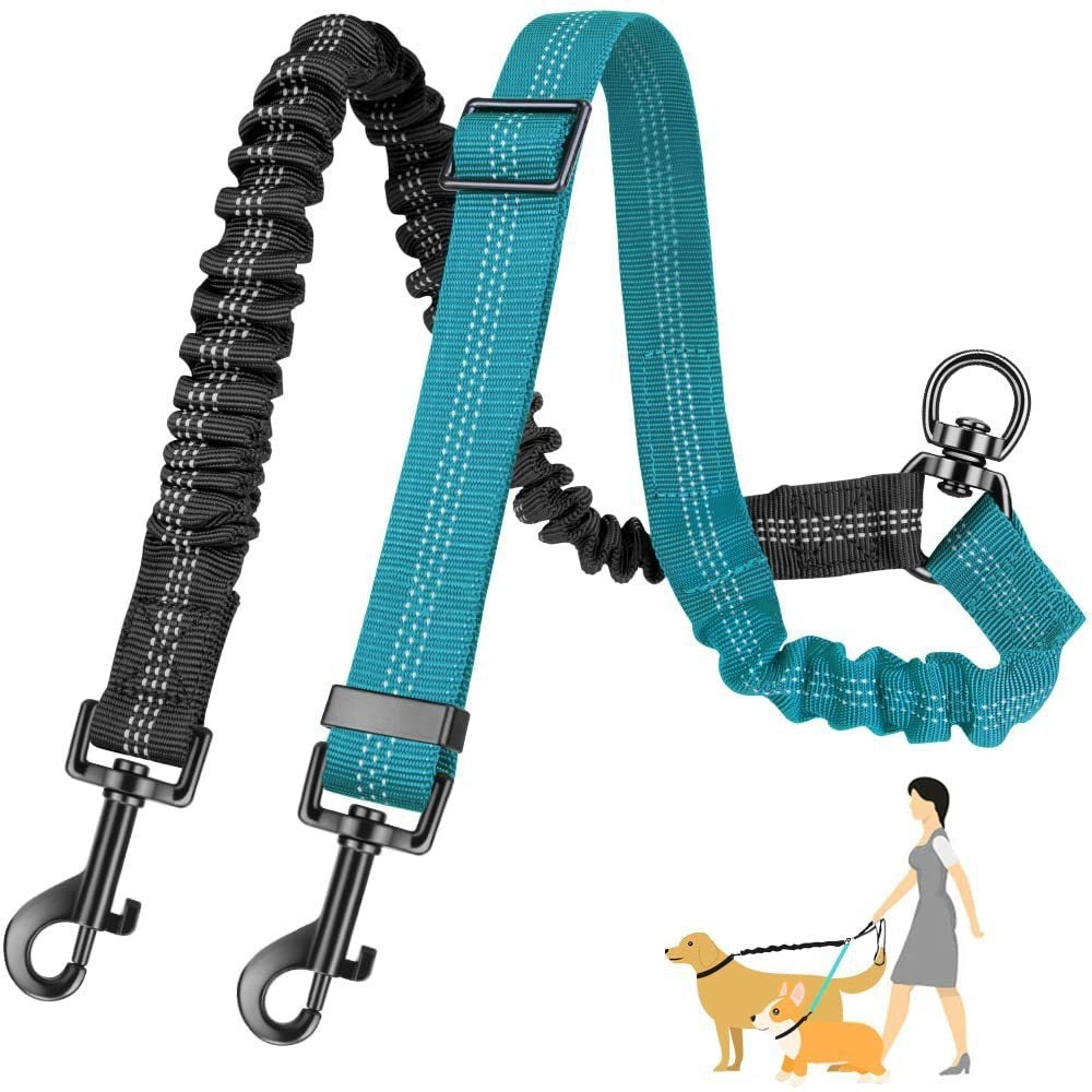 One Leash Two Large Dog Leash And Anti Tangle Bite Resistant