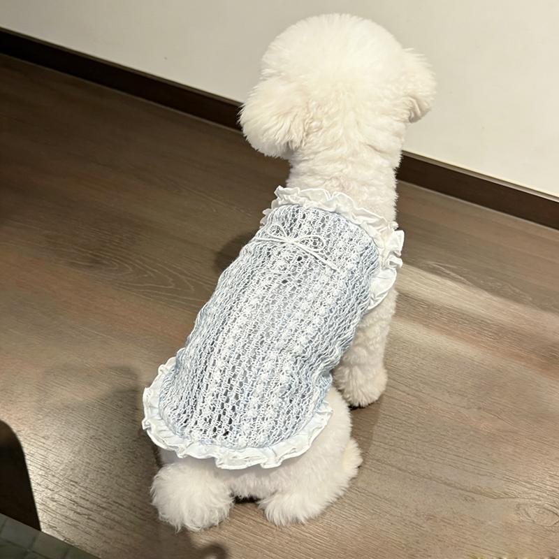 Pet Hollowed-out Lace Vest Summer Thin Style For Dogs