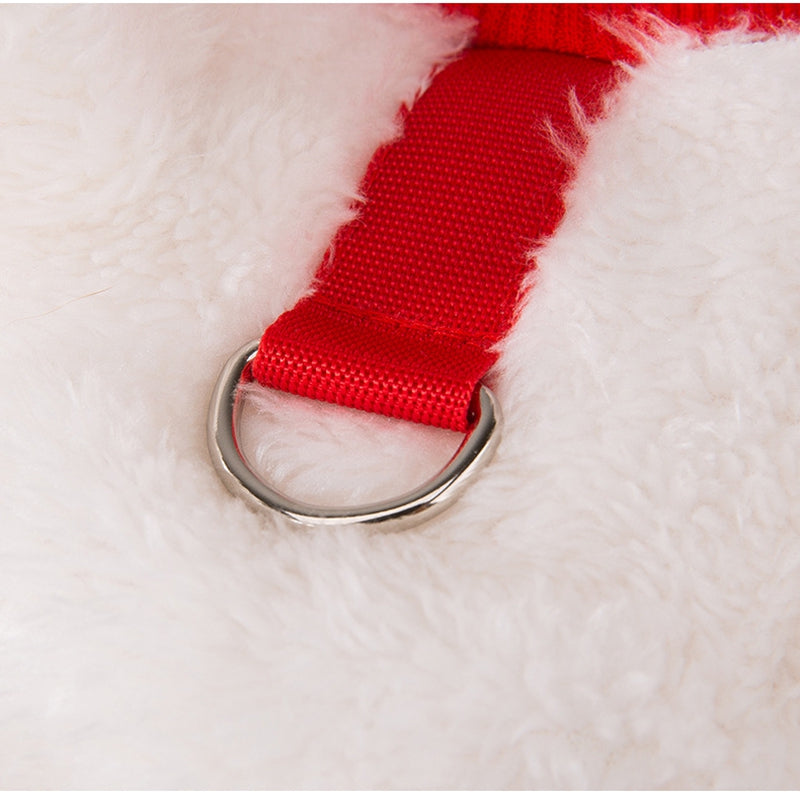 Cute Plush Bear Pet Jacket With Leash Ring, Adorable 3D Bear Face Dog Coat For Small Dogs