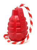 USA-K9 Grenade Durable Rubber Chew Toy, Treat Dispenser, Reward Toy, Tug Toy, and Retrieving Toy