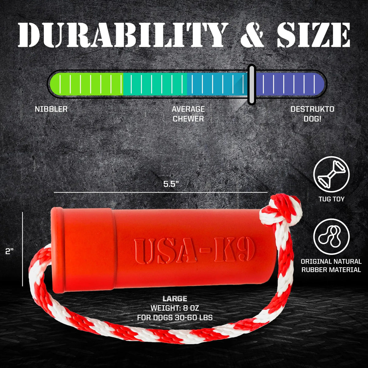 USA-K9 Firecracker Durable Rubber Floating Training Dummy