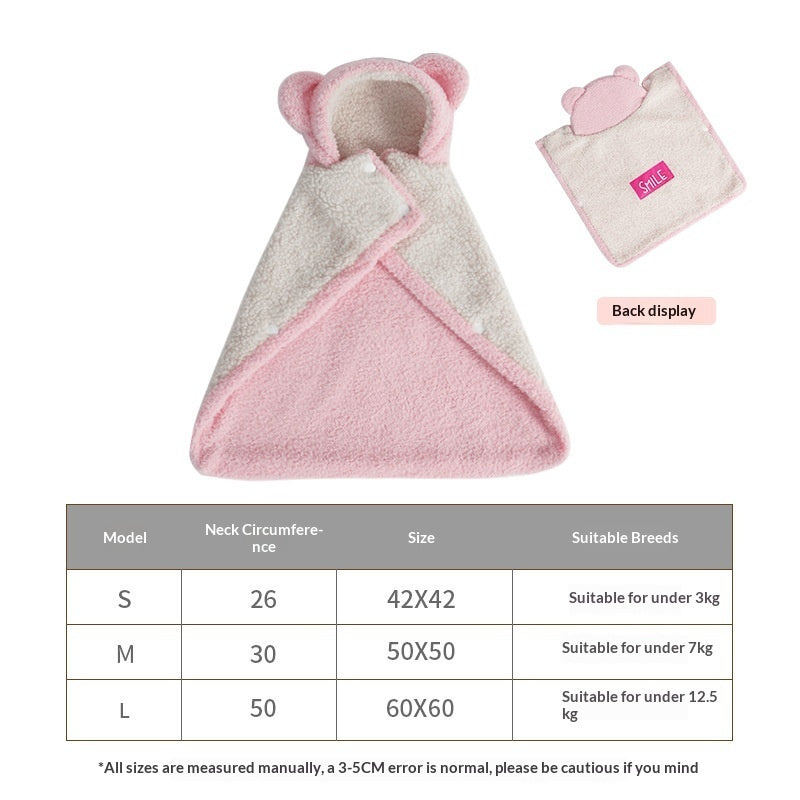 Pet Blanket, Dog Clothing, Winter Wear For Small And Medium-sized Dogs