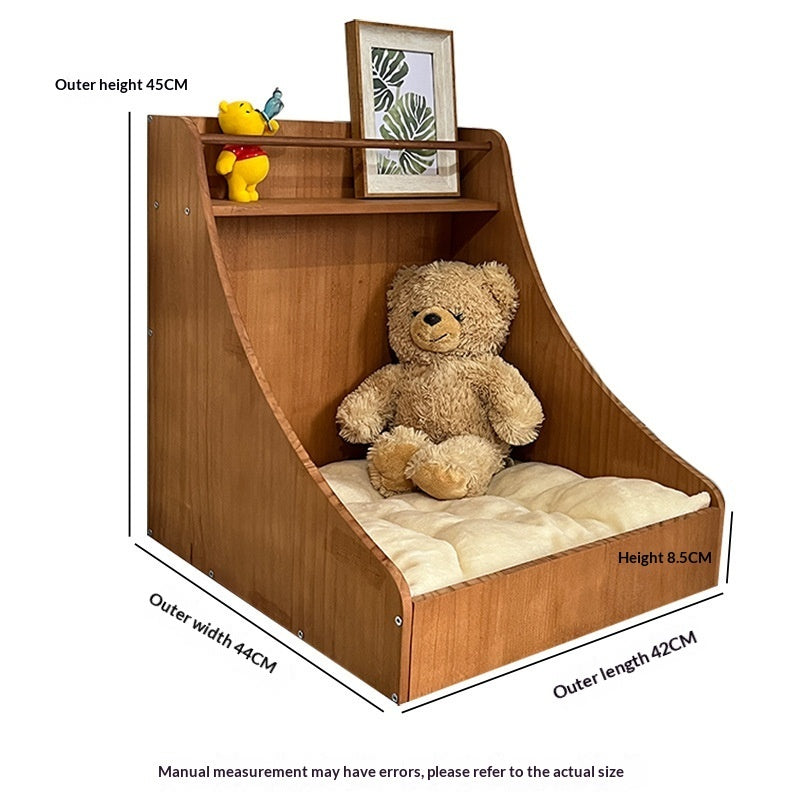 Pet Home Storage Small Solid Wood Bed For Home
