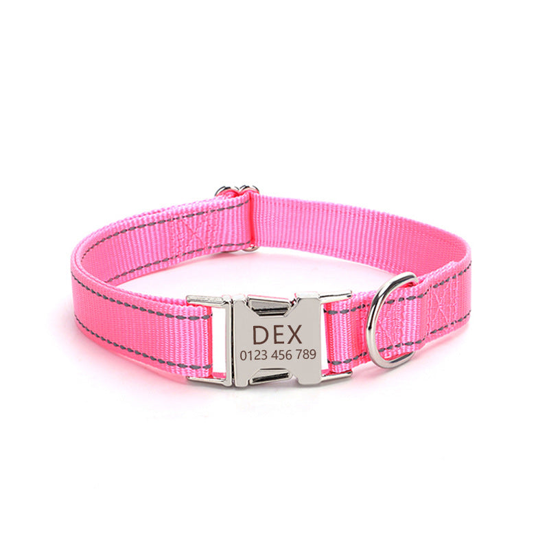 Nylon Reflective String Dog Collar