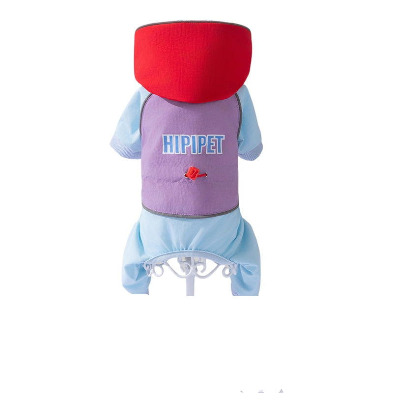 Waterproof 4-Leg Dog Jumpsuit With Hood, New Release Pet Outdoor Raincoat For Hiking & Travel