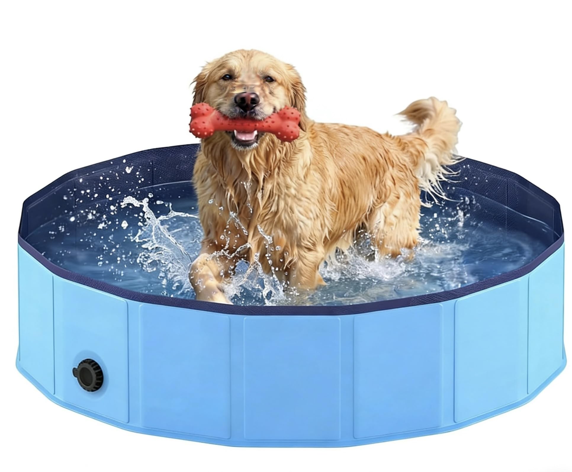 Foldable Dog Pool, Collapsible Dog Swimming Pool Hard Plastic Portable Pets Bath Tub For Dogs And Cats, Pet Wading Pool For Indoor Outdoor Backyard