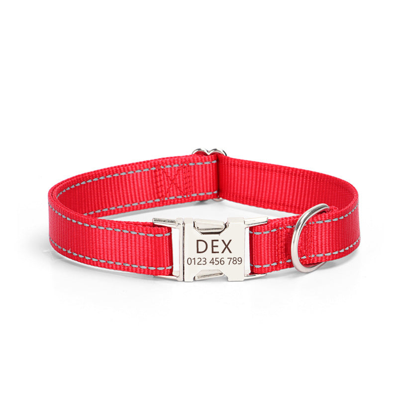 Nylon Reflective String Dog Collar