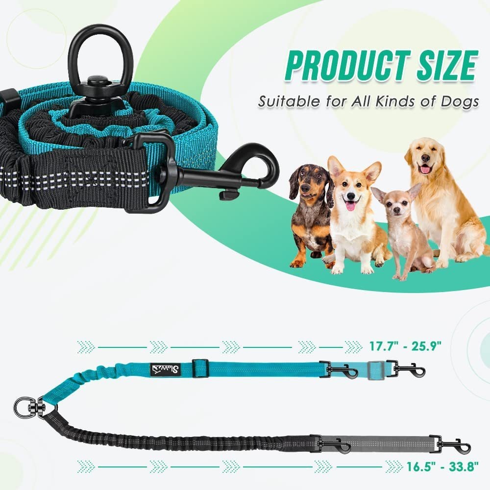 One Leash Two Large Dog Leash And Anti Tangle Bite Resistant