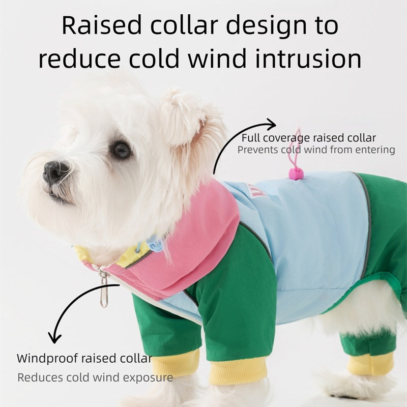 Waterproof 4-Leg Dog Jumpsuit With Hood, New Release Pet Outdoor Raincoat For Hiking & Travel