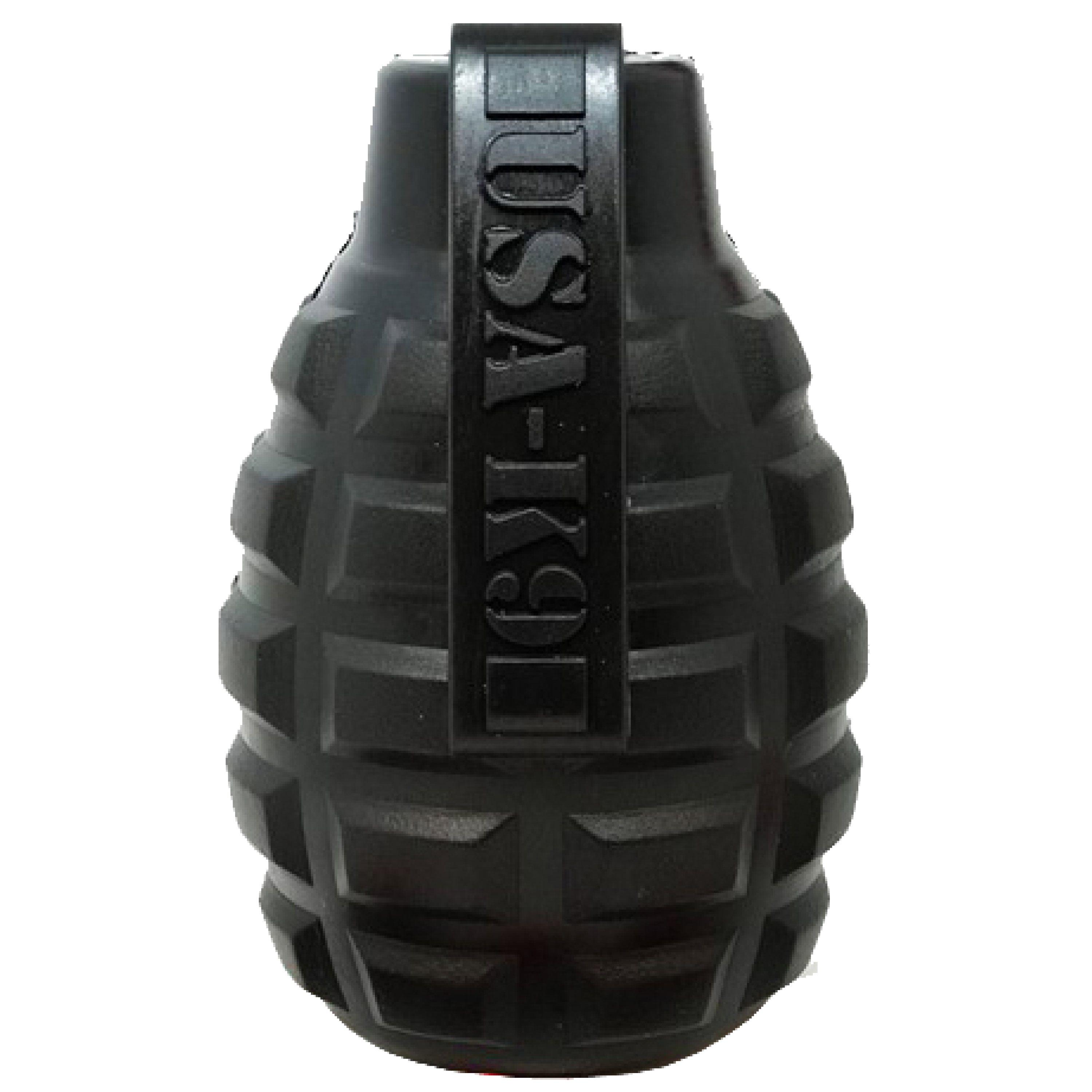 USA-K9 Grenade Shaped eDispenser Durable Dog Chew Toy & Treat Dispenser - Magnum Black