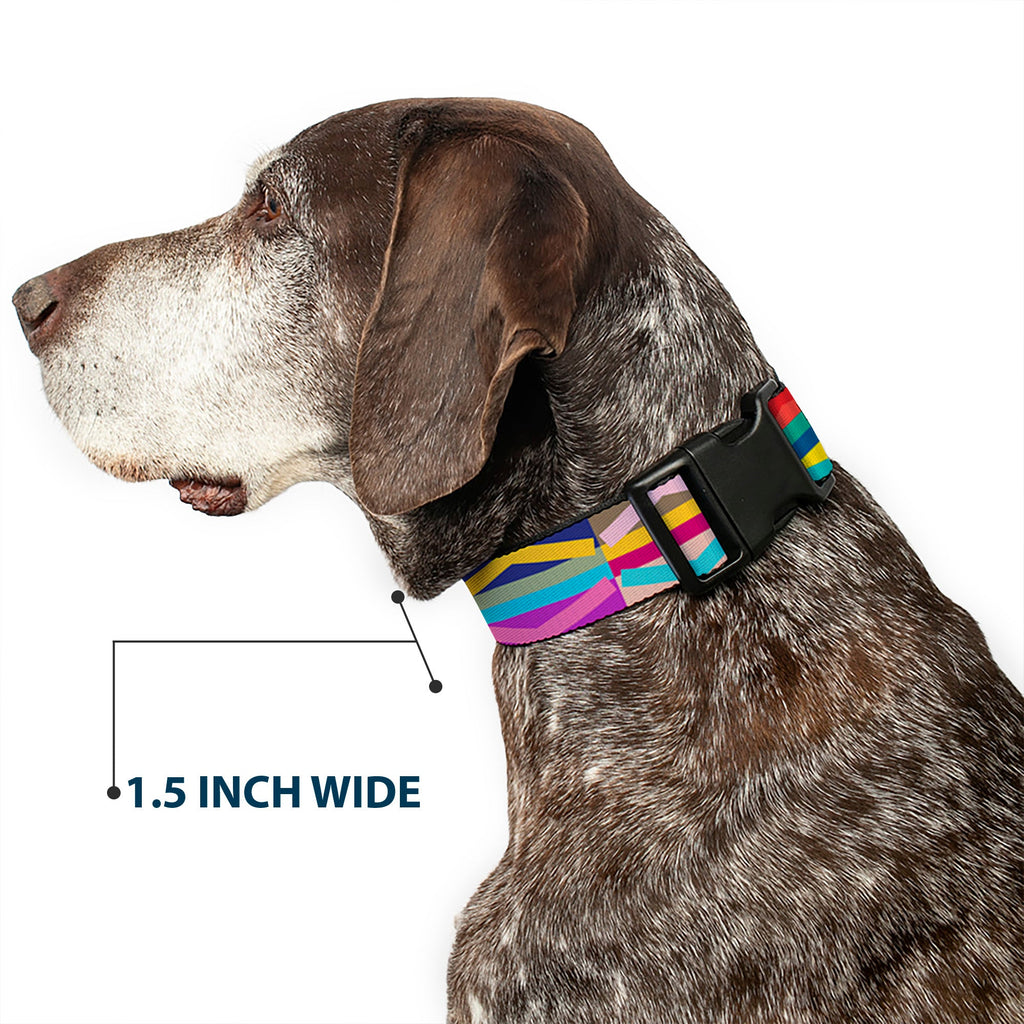 Plastic Clip Collar - Geometric10 Multi Color