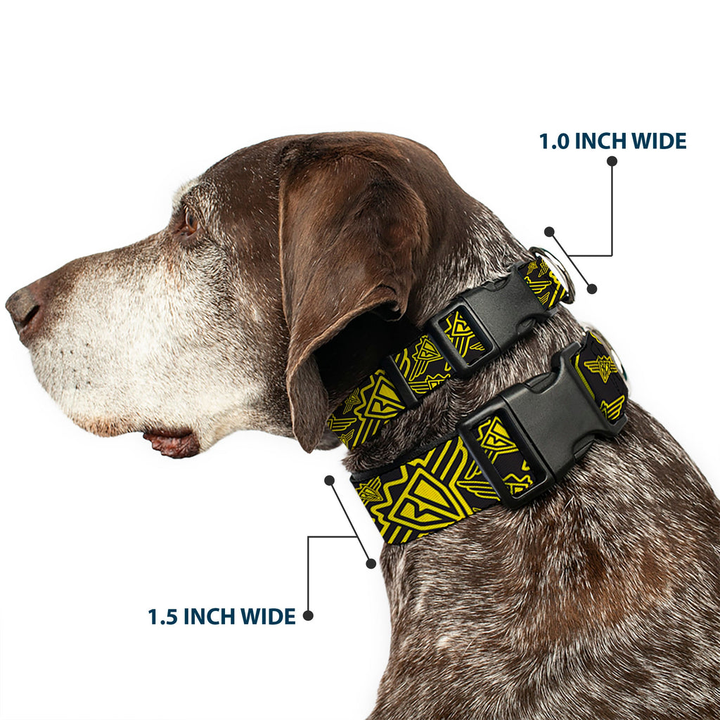 Plastic Clip Collar - BD Logo Scattered Black/Yellow