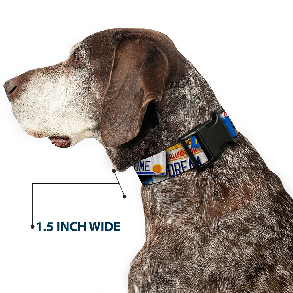 Plastic Clip Collar - Cali License Plates Stacked