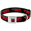 Toyota Logo Full Color Black/Red Seatbelt Buckle Collar - TOYOTA RACING DEVELOPMENT TRD Logo Black/White/Red