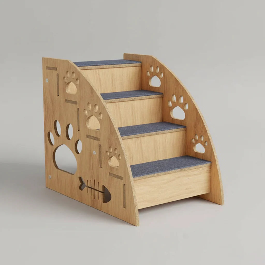Detachable Dog Ladder Ramp – Non-Slip Steps for Small to Medium Dogs