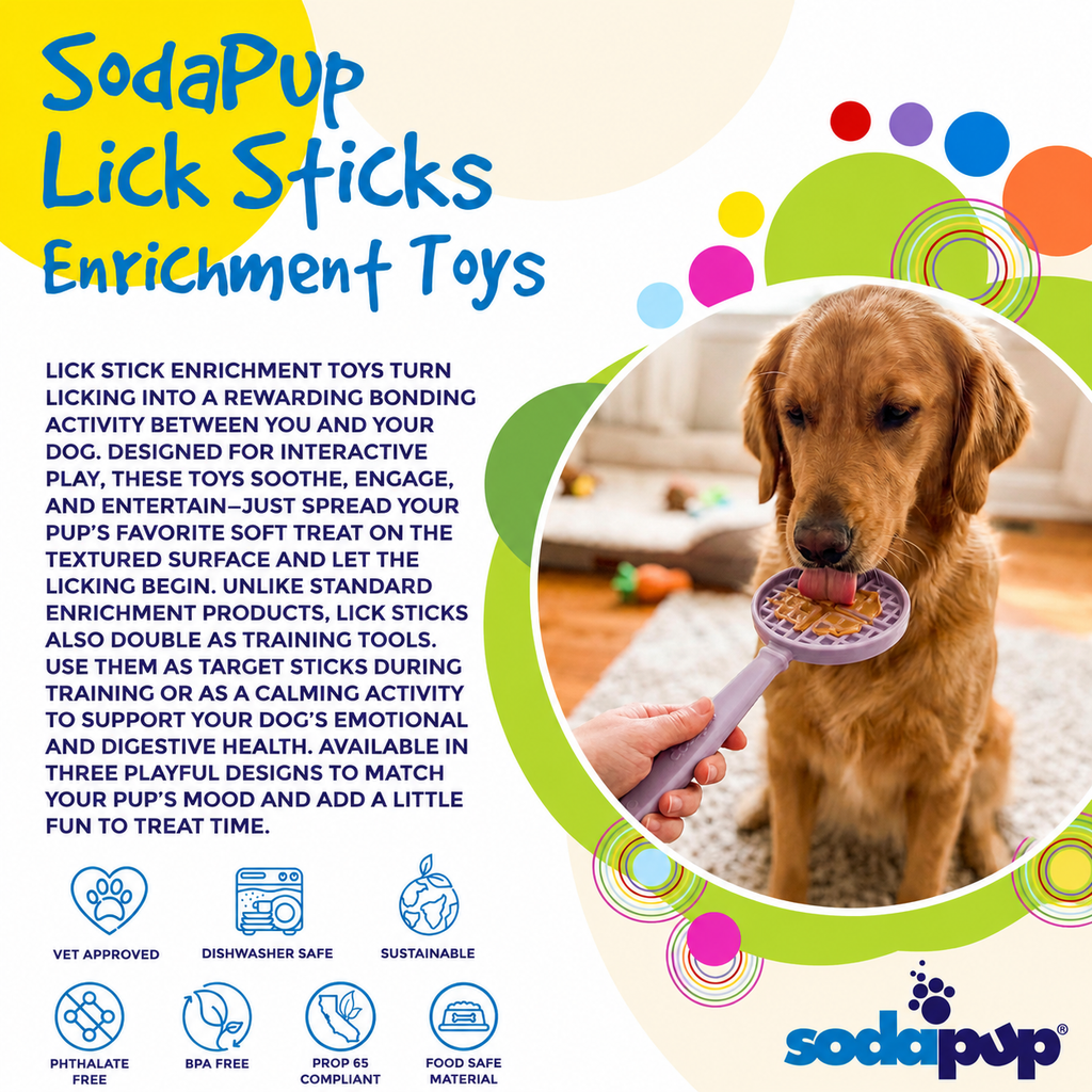 eStick Hand-Held Dog Enrichment Toy - Interactive Lick Stick | USA Made
