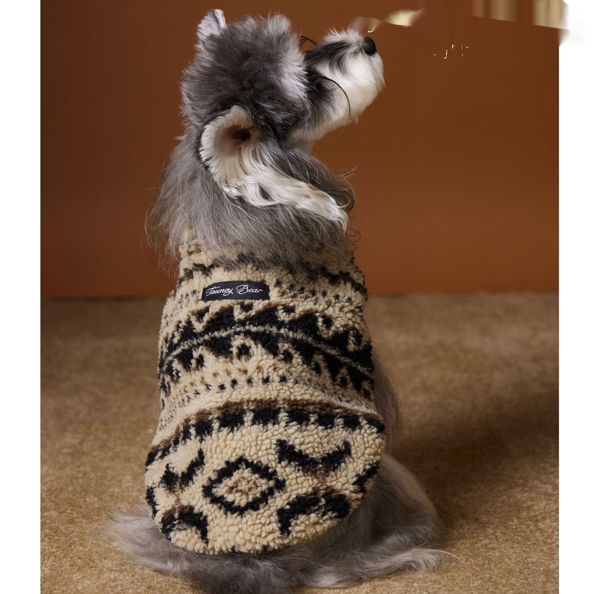 Dog Clothes For Fall And Winter Fair Isle Sleeveless Style Teddy And Shih Tzu