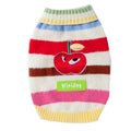 Pet Clothing, Corgi Special Rainbow Apple Striped Autumn And Winter Warm Medium-sized Dog Pullover Sweater, Dog Clothing