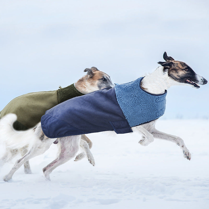 Pet Windproof Adjustable Down-Padded Jacket Warm Reversible Vest For Dogs