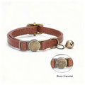 Retro Style Durable Leather Cat Pet Collar