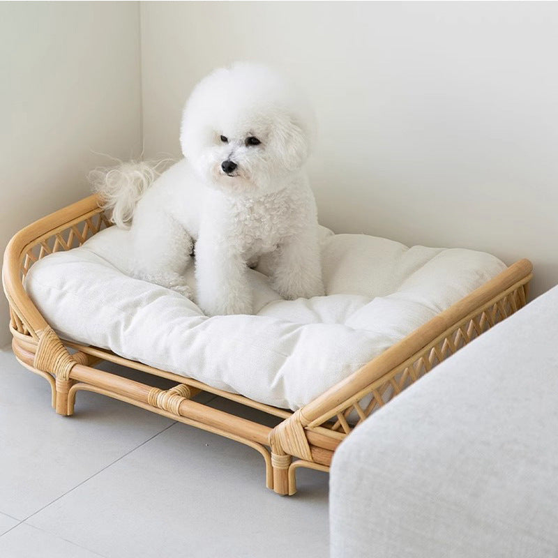 Rattan Dog Bed Rattan Dog Kennel For Small And Medium-Sized Dogs