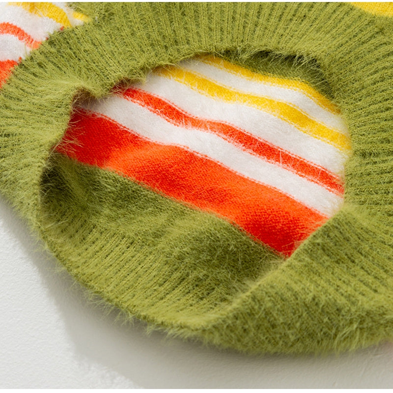 New Dog Clothes For Autumn And Winter Simple And Versatile Striped Sweater Sleeveless Golden Retriever Pet Clothes