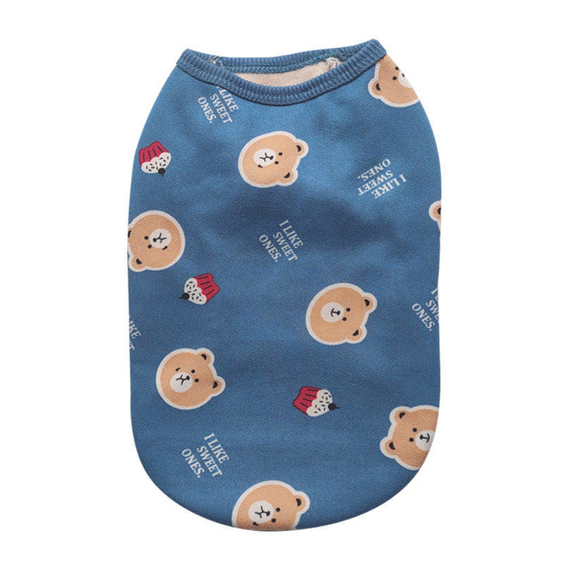 Pet Clothes Autumn And Winter Clothes Plush Vest Small Medium And Large