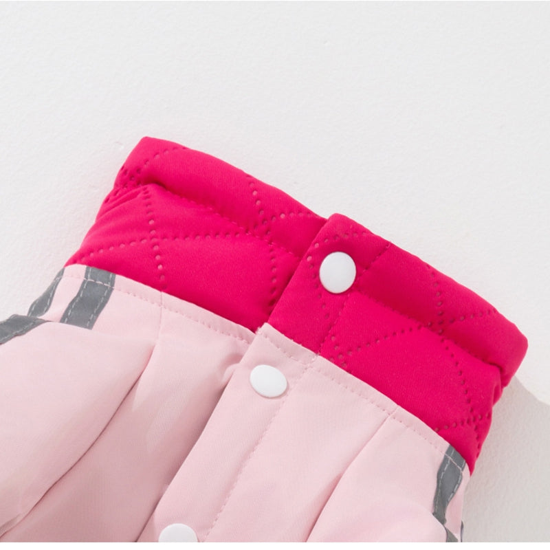 Autumn And Winter Dog Clothing Small And Medium Sized Dog West Highland Bichon Frise Down Jacket With Fleece For Warmth, Pet Four Legged Cotton Jacket