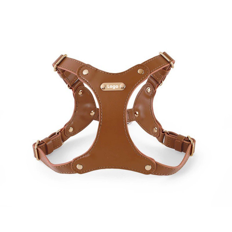 Small Dog Soft Leather Pet Box Harness