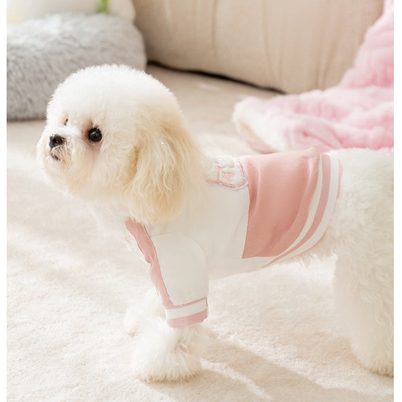 Winter Thickened Dog Clothes, Bear Baseball Jackets, Towing Cotton-padded Clothes, Autumn And Winter Warm Clothing For Small And Medium-sized Dog Pets