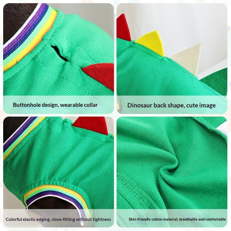 Sausage Dog Special Dinosaur Vest Dog Outdoor Comfortable Clothes Pet Four-legged Clothes Cute Photo Pet Clothes