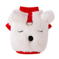 Cute Plush Bear Pet Jacket With Leash Ring, Adorable 3D Bear Face Dog Coat For Small Dogs