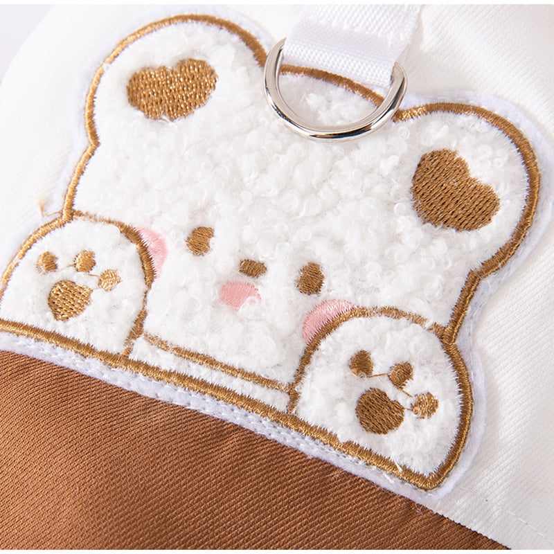 Winter Thickened Dog Clothes, Bear Baseball Jackets, Towing Cotton-padded Clothes, Autumn And Winter Warm Clothing For Small And Medium-sized Dog Pets