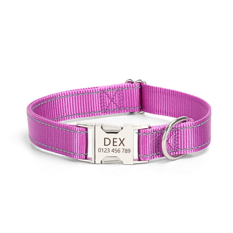 Nylon Reflective String Dog Collar
