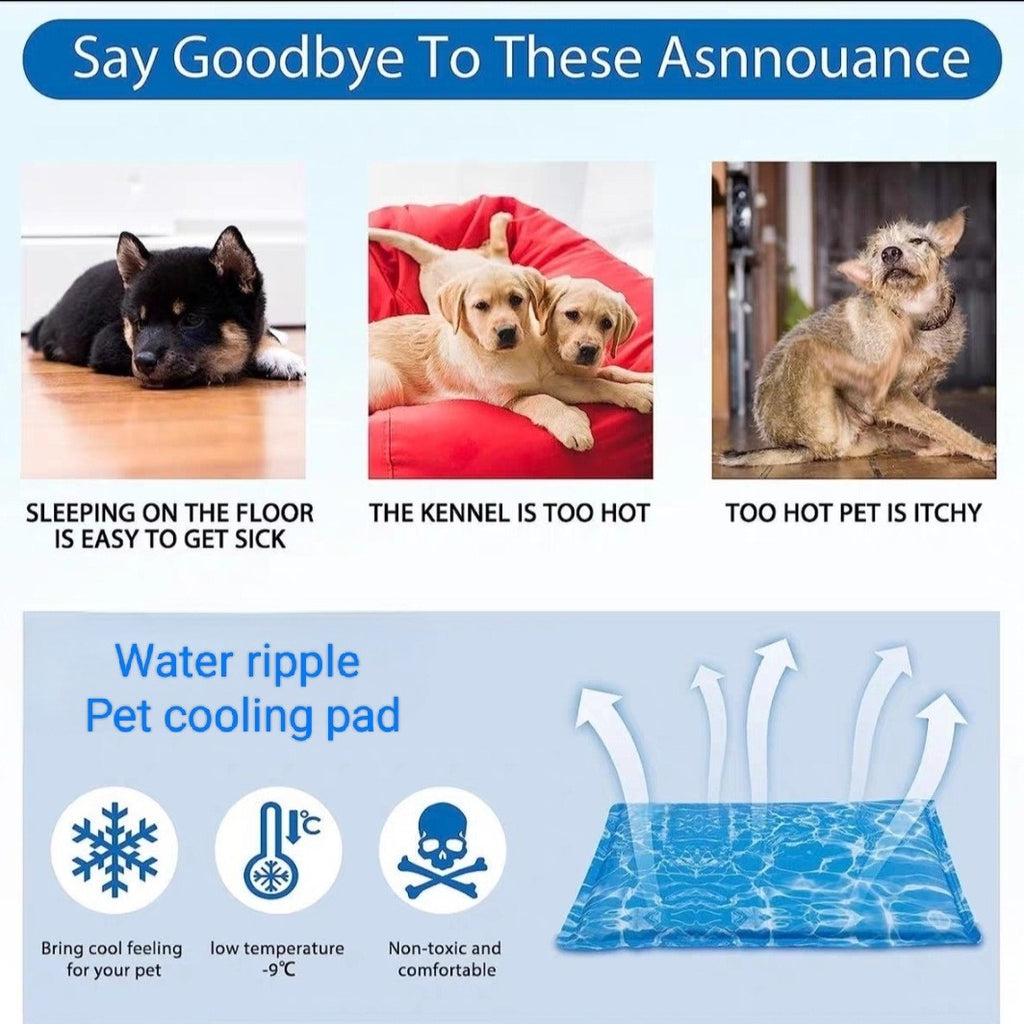 Water-wave-pattern Pet Gel-sponge Cooling Mat