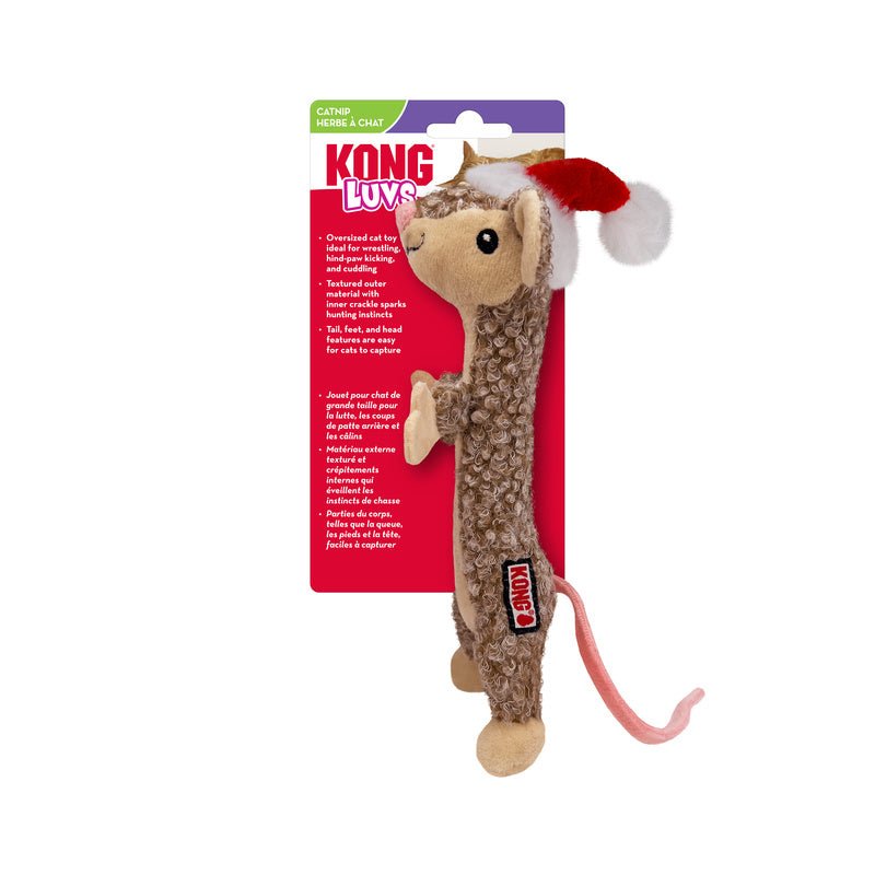 KONG Holiday Cat Luvs Mouse Plush Catnip Cat Toy