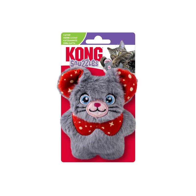 KONG Holiday Cat Snuzzles Mouse Plush Catnip Cat Toy, Assorted Colors