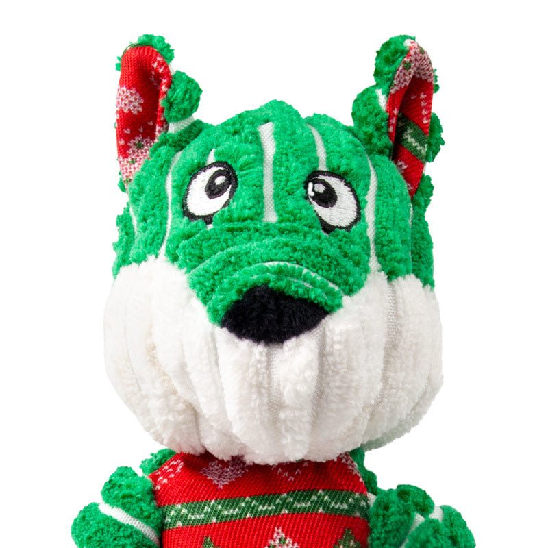 KONG Holiday Floppy Knots Fox Interactive Plush Dog Toy, Sm/Md